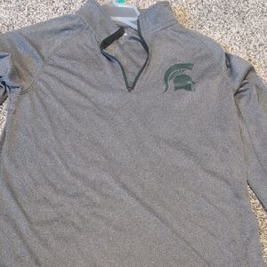 Gray Quarter-Zip Shirt